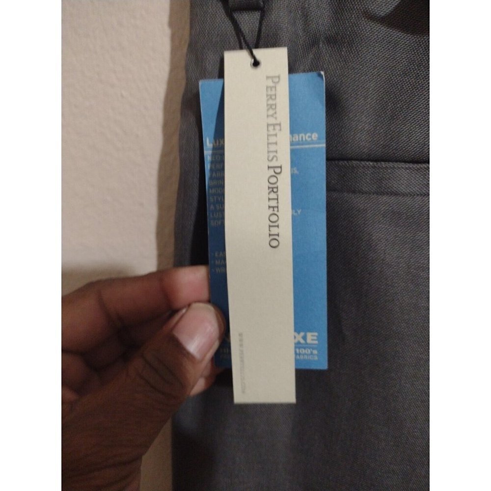 NWT New Perry Ellis Neo-Luxe Hi Twist Luxury Performance Pants 38x30 Gray - Picture 6 of 10